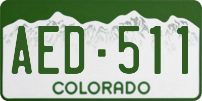 CO license plate AED511