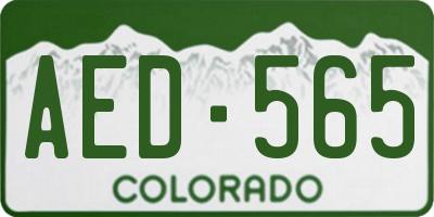 CO license plate AED565
