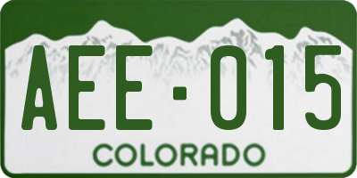 CO license plate AEE015