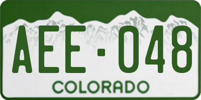 CO license plate AEE048