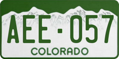 CO license plate AEE057