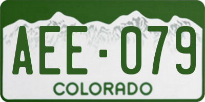 CO license plate AEE079