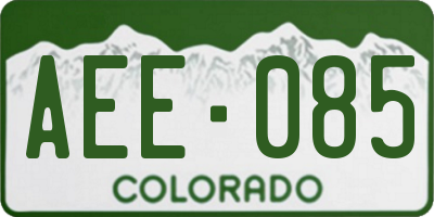 CO license plate AEE085