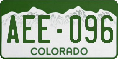 CO license plate AEE096