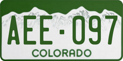 CO license plate AEE097