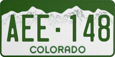 CO license plate AEE148