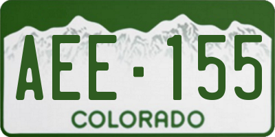 CO license plate AEE155