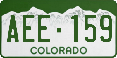 CO license plate AEE159
