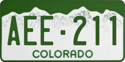 CO license plate AEE211