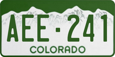 CO license plate AEE241