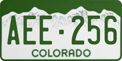 CO license plate AEE256