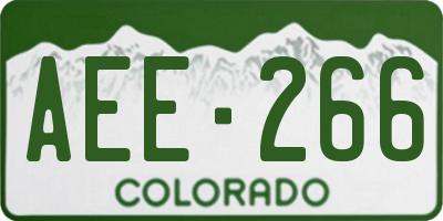 CO license plate AEE266