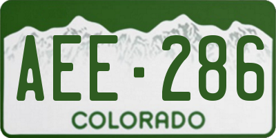 CO license plate AEE286