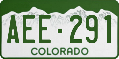 CO license plate AEE291