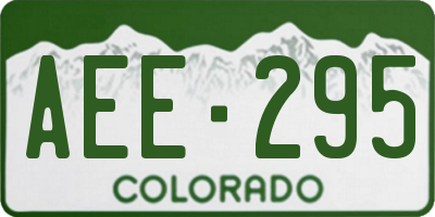 CO license plate AEE295