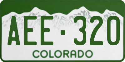 CO license plate AEE320