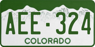 CO license plate AEE324