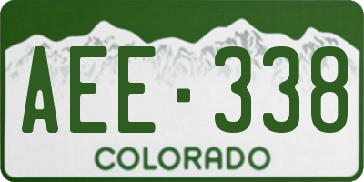 CO license plate AEE338