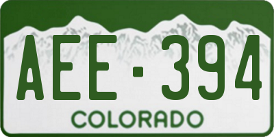 CO license plate AEE394