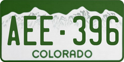 CO license plate AEE396