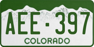 CO license plate AEE397