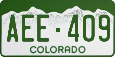 CO license plate AEE409