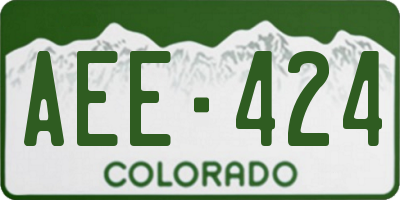 CO license plate AEE424