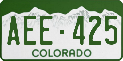 CO license plate AEE425