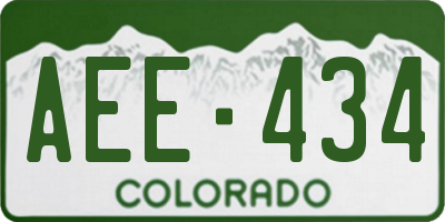 CO license plate AEE434