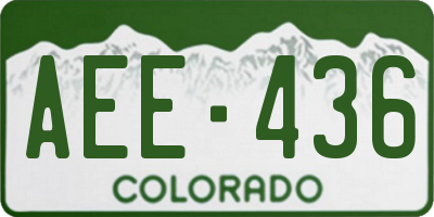 CO license plate AEE436