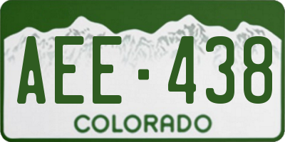 CO license plate AEE438