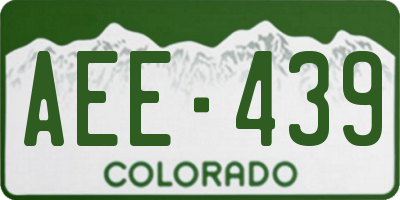 CO license plate AEE439