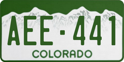 CO license plate AEE441