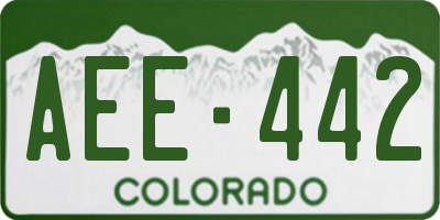CO license plate AEE442