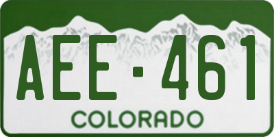 CO license plate AEE461