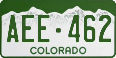 CO license plate AEE462