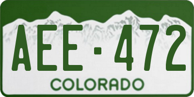 CO license plate AEE472