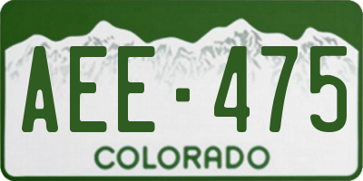 CO license plate AEE475