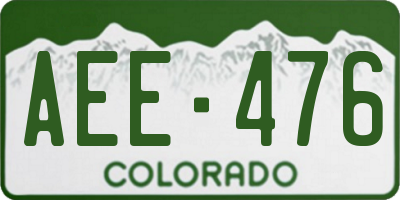 CO license plate AEE476