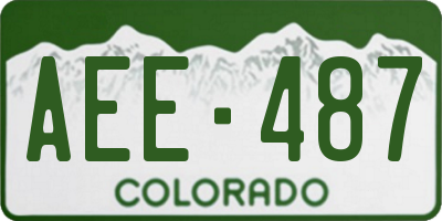 CO license plate AEE487