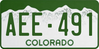 CO license plate AEE491