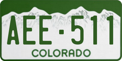 CO license plate AEE511