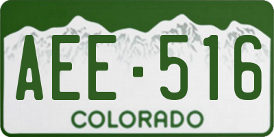 CO license plate AEE516
