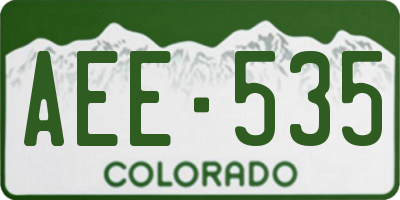 CO license plate AEE535