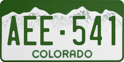 CO license plate AEE541
