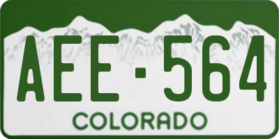 CO license plate AEE564