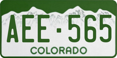 CO license plate AEE565