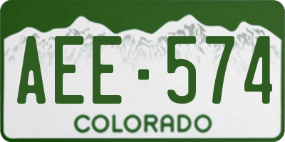 CO license plate AEE574