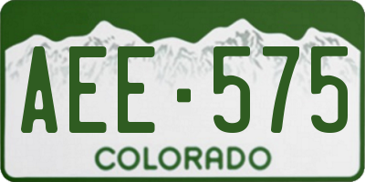CO license plate AEE575