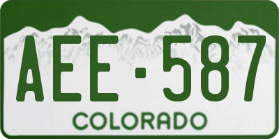 CO license plate AEE587